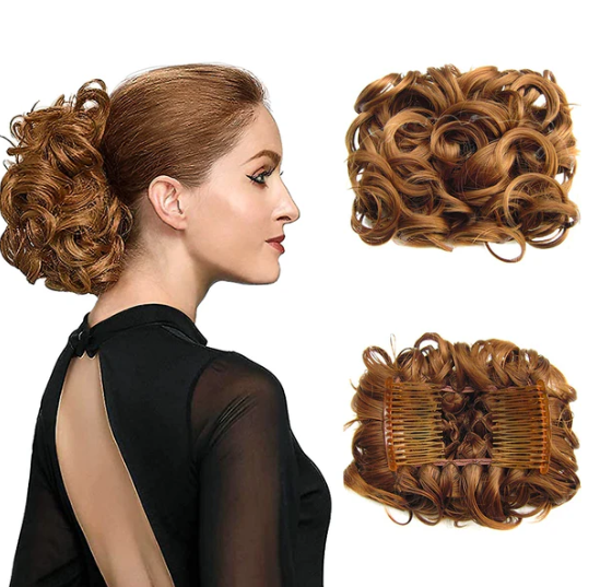Women’s Messy Curly Bun Hair Extension Scrunchie