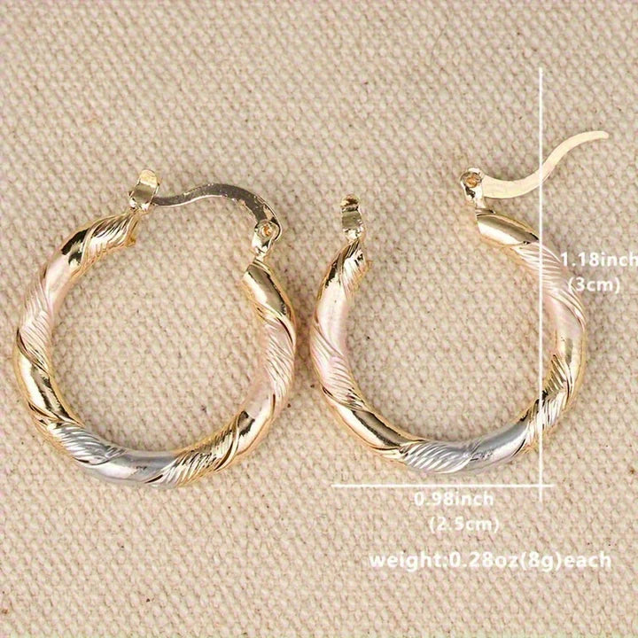 Women’s High-Contrast Polished Round Hoop Earrings
