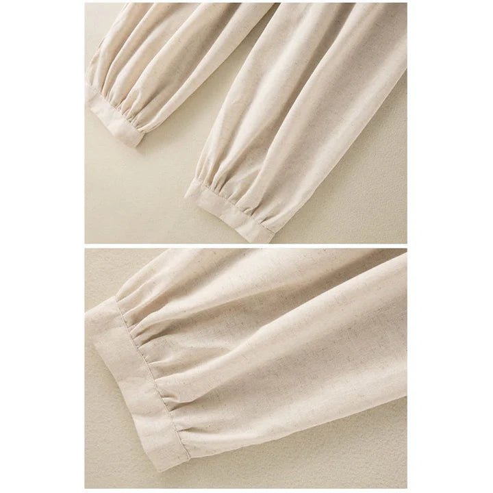 Women's Drawstring Cotton Harem Trousers