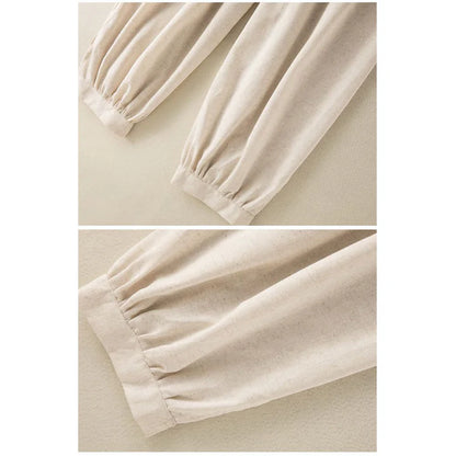 Women's Drawstring Cotton Harem Trousers