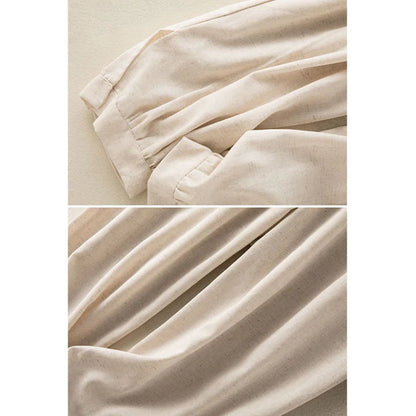 Women's Drawstring Cotton Harem Trousers