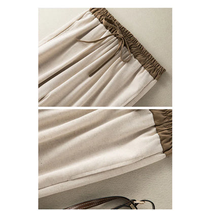 Women's Drawstring Cotton Harem Trousers