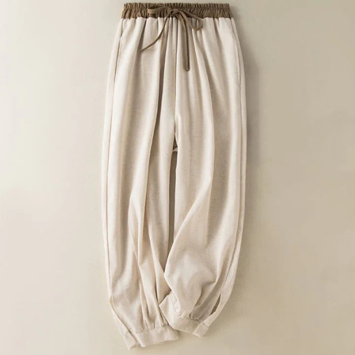Women's Drawstring Cotton Harem Trousers
