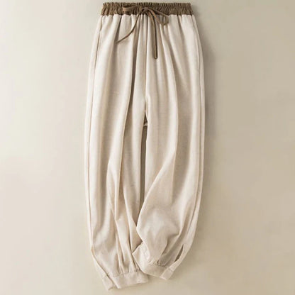 Women's Drawstring Cotton Harem Trousers