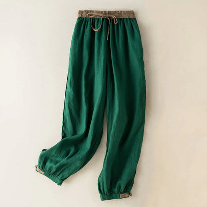 Women's Drawstring Cotton Harem Trousers