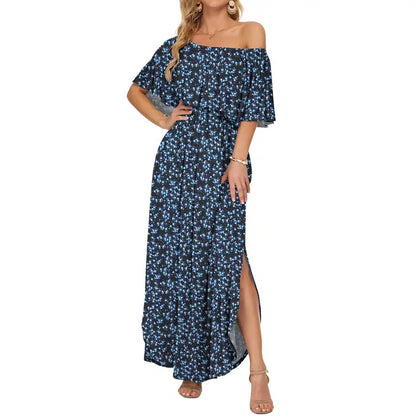 Women's Ruffle Off Shoulder Maxi Dress