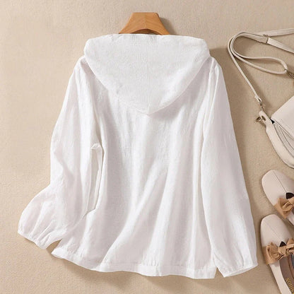 Lightweight Linen Hooded Shirt
