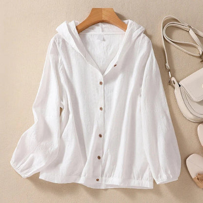 Lightweight Linen Hooded Shirt