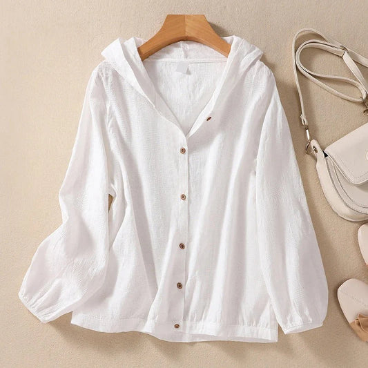 Lightweight Linen Hooded Shirt