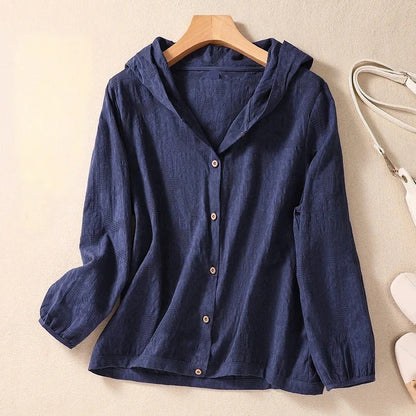 Lightweight Linen Hooded Shirt