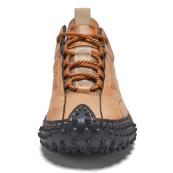 Men’s Vintage Leather-Look Hiking Shoes