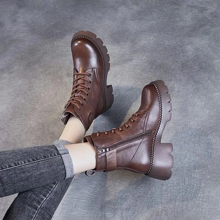 Women's Comfortable Leather-Look Boots