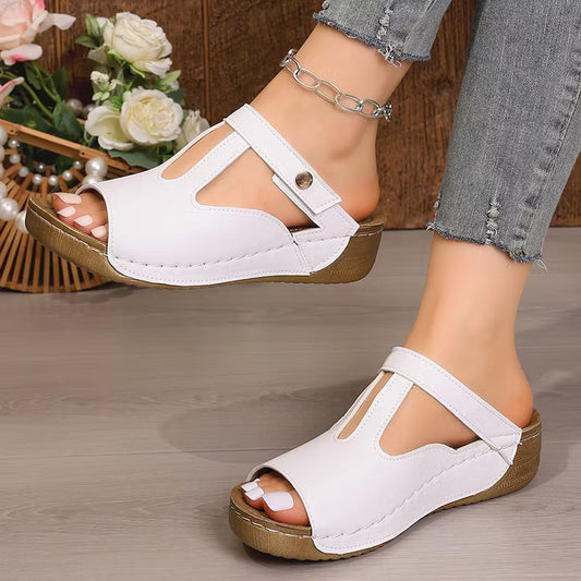 Women's Cut-Out Wedge Comfort Sandals