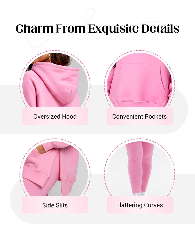 Women’s Stylish Hooded Lounge Set With Leggings