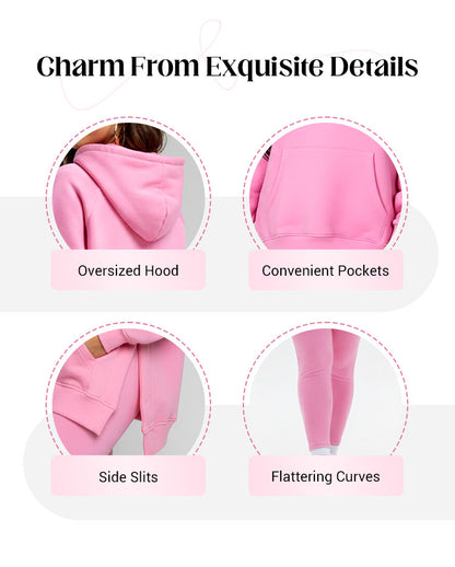 Women’s Stylish Hooded Lounge Set With Leggings