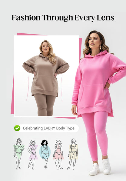 Women’s Stylish Hooded Lounge Set With Leggings