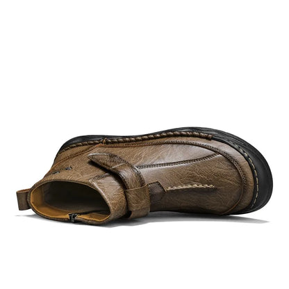 Men’s Long-Lasting Leather-Look Boots