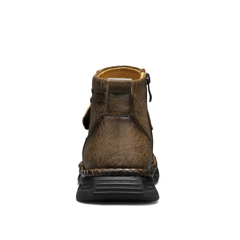 Men’s Long-Lasting Leather-Look Boots