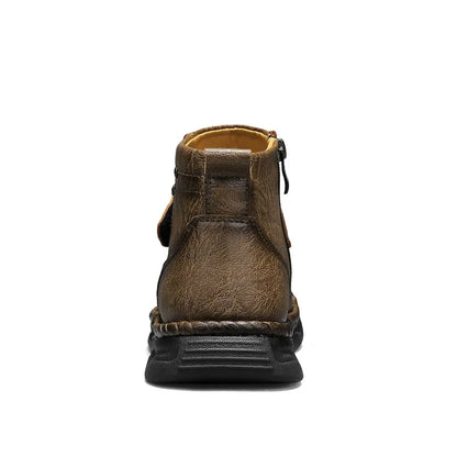 Men’s Long-Lasting Leather-Look Boots
