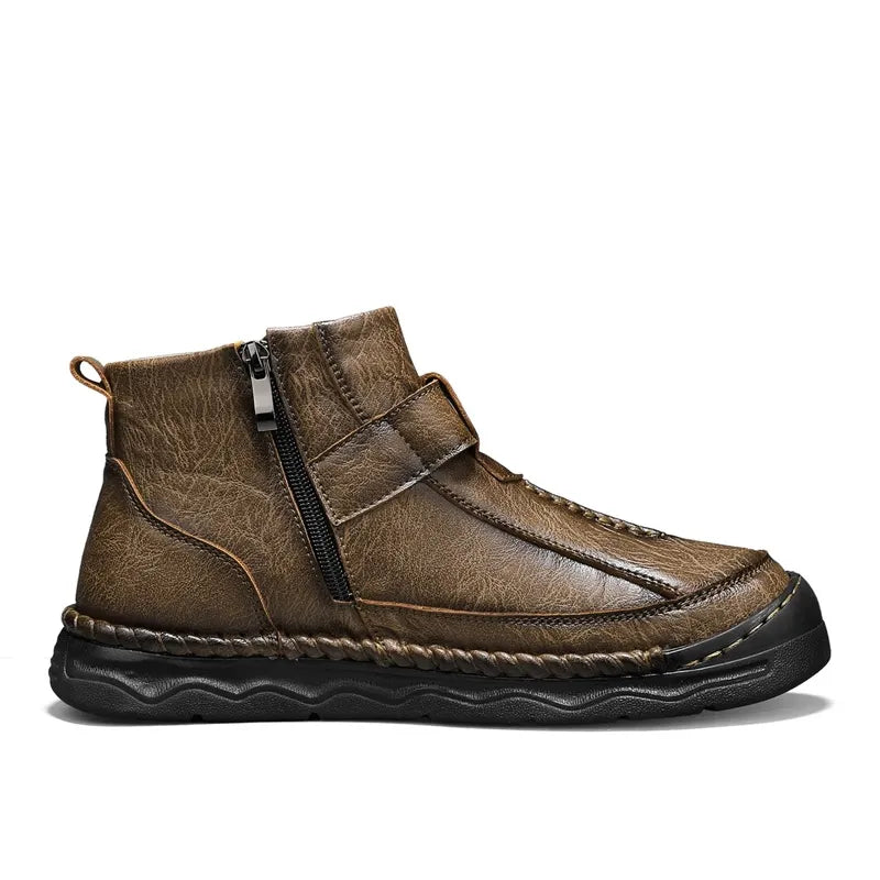 Men’s Long-Lasting Leather-Look Boots