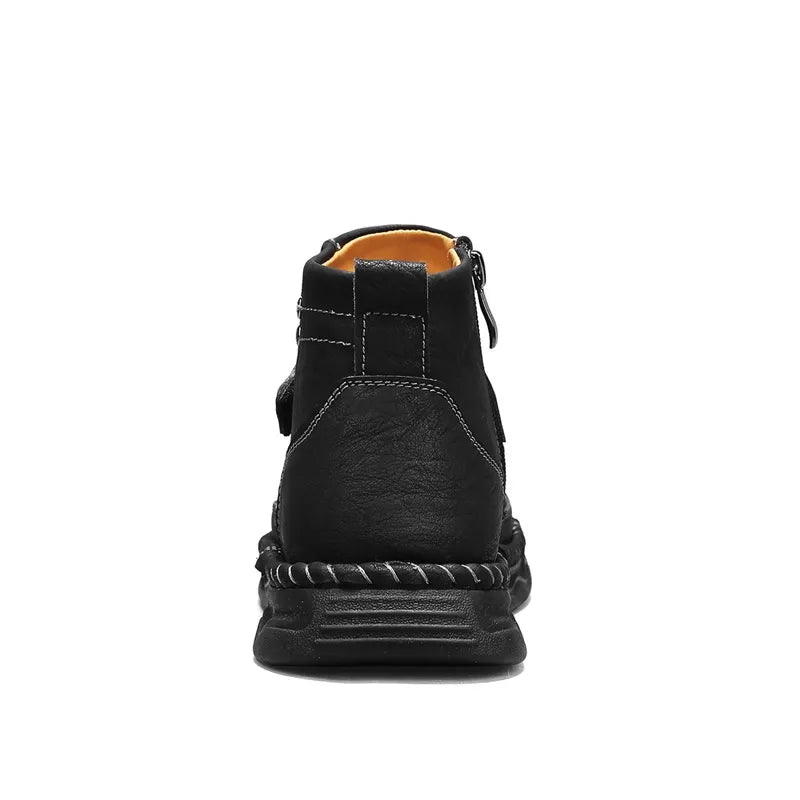 Men’s Long-Lasting Leather-Look Boots