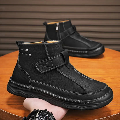 Men’s Long-Lasting Leather-Look Boots