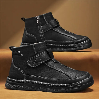 Men’s Long-Lasting Leather-Look Boots