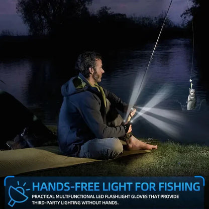 Hands-Free LED Work-Light Half-Finger Gloves
