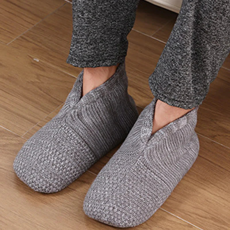 Plus-Size Foldable Sherpa-Lined Slipper Socks