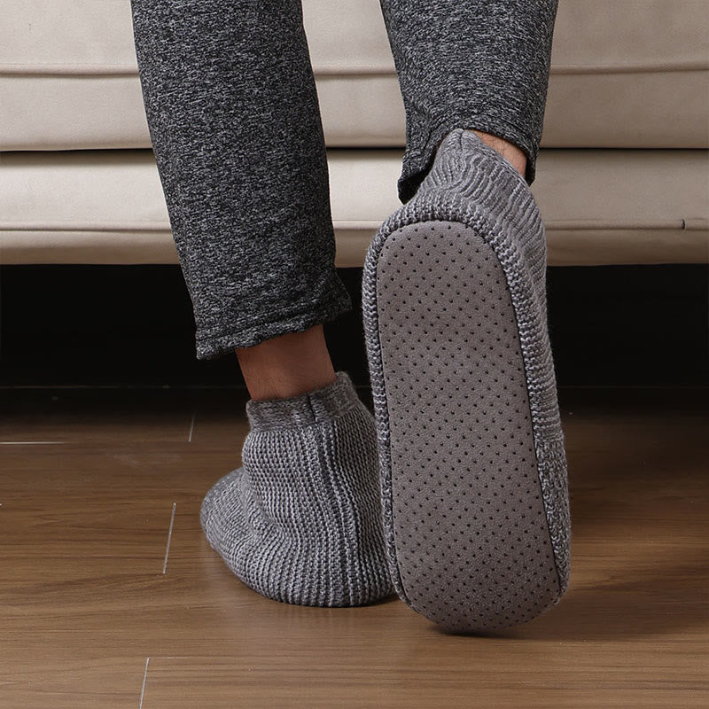 Plus-Size Foldable Sherpa-Lined Slipper Socks