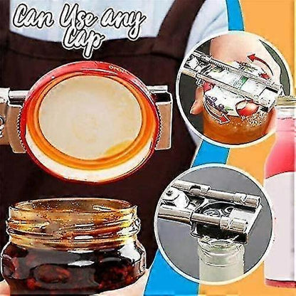 Multi-Functional Adjustable Stainless Steel Jar And Can Opener