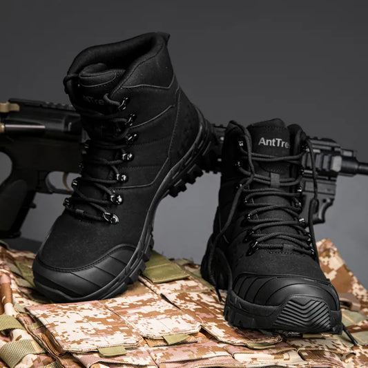 Men’s Armoured Waterproof Kevlar-Midsole Tactical Field Boots