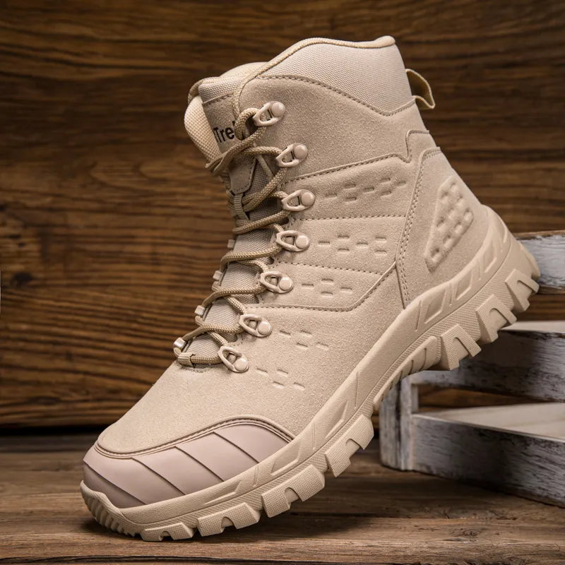 Men’s Armoured Waterproof Kevlar-Midsole Tactical Field Boots