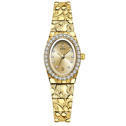 Women’s Crystal-Trim Oval Quartz Watch