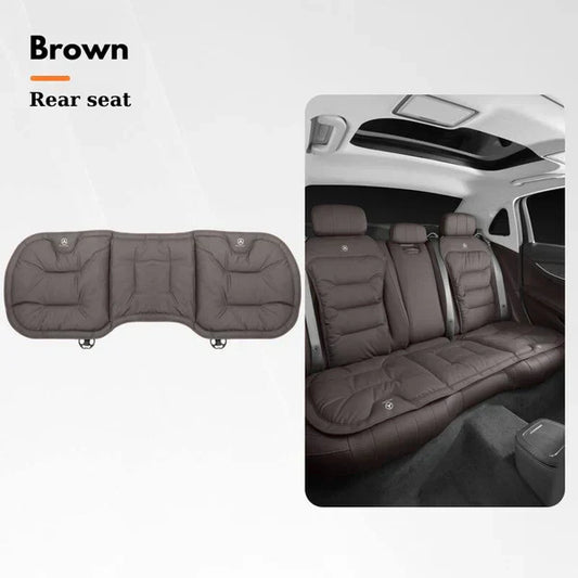 Soft Leather Car Seat Cushion Set with Anti Slip Silicone Backing