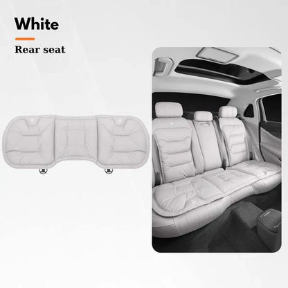 Soft Leather Car Seat Cushion Set with Anti Slip Silicone Backing