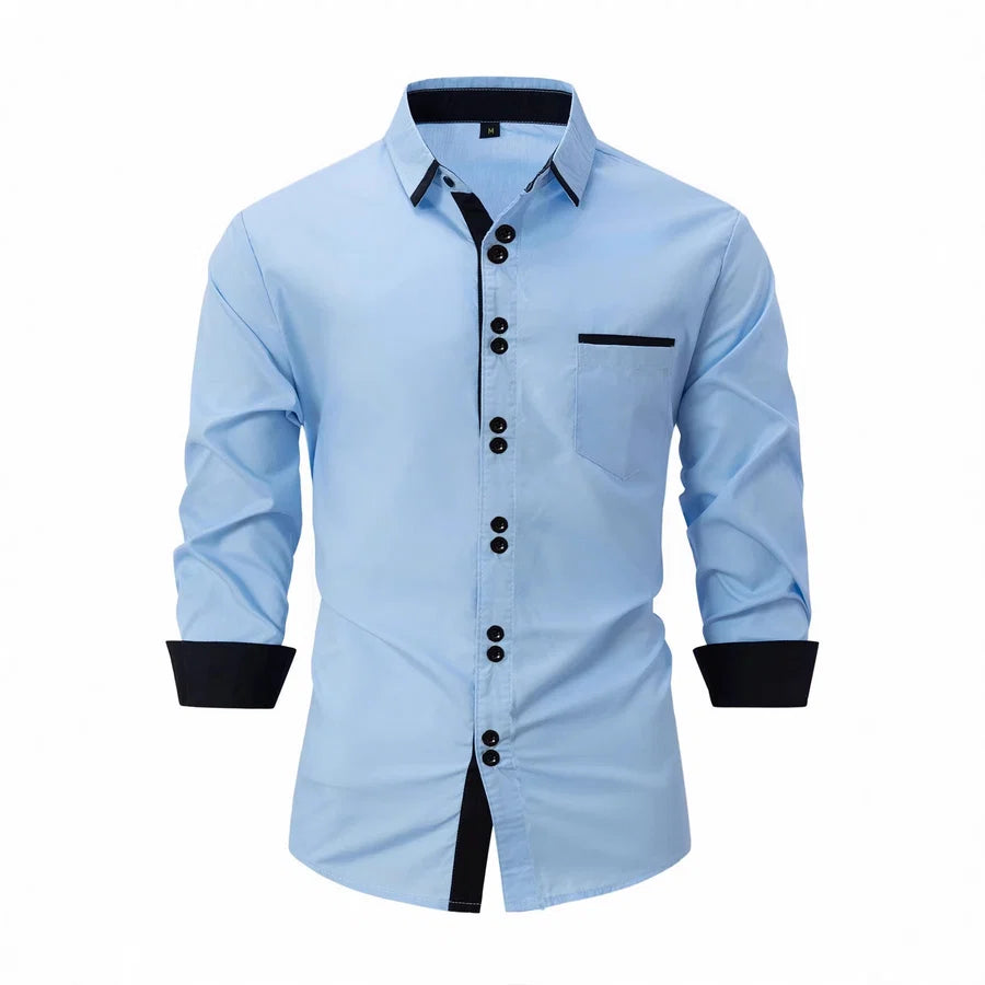 Men's Colour-Block Tailored Shirt