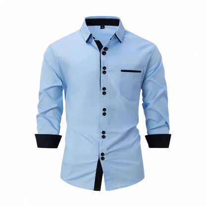 Men's Colour-Block Tailored Shirt