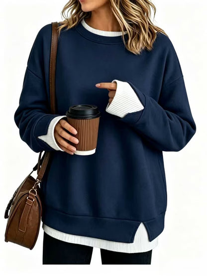 Women's Layered Look Relaxed Sweatshirt