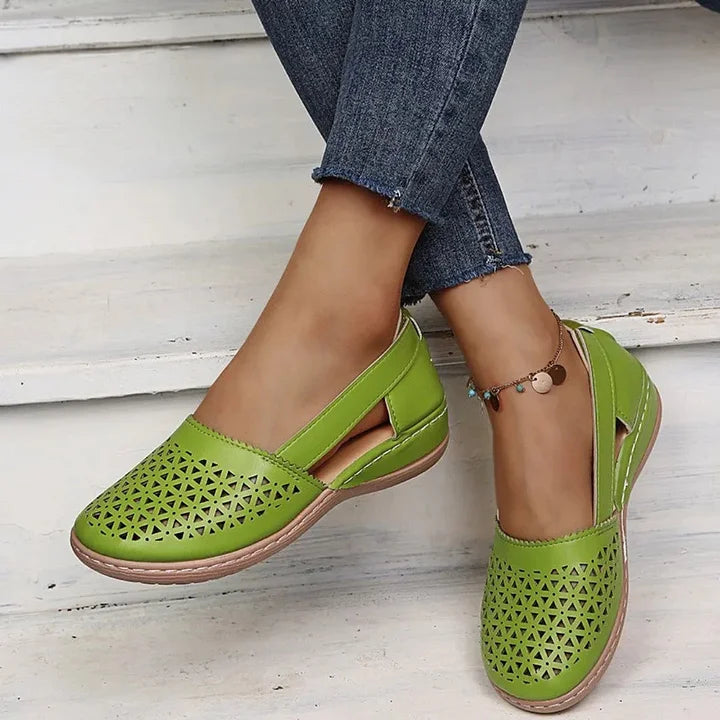 Women’s Breathable Cut-Out Support Slip-On Flats