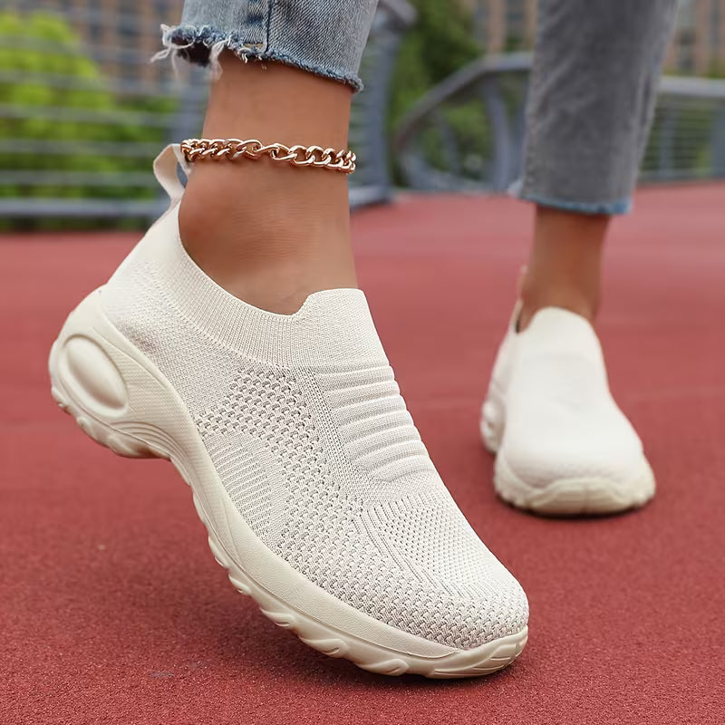 Women’s Slip-On Knit Walking Trainers