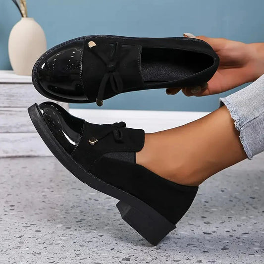 Suede velvet moccasins