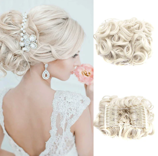 Women’s Messy Curly Bun Hair Extension Scrunchie