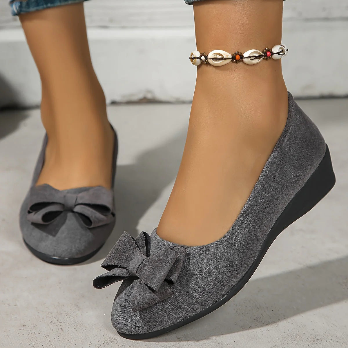 Women’s Breathable Bow Detail Non-Slip Loafers