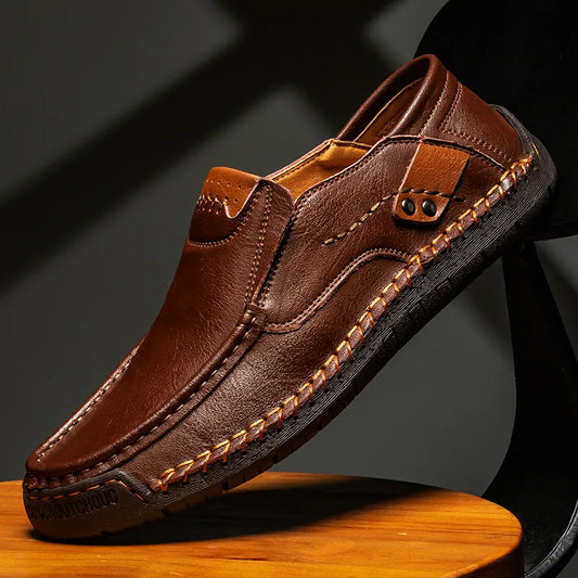 Men's Leather-Look Loafers