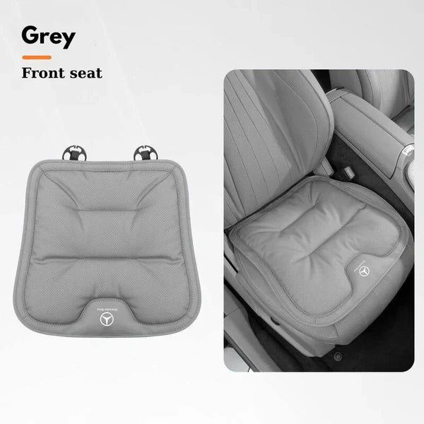 Soft Leather Car Seat Cushion Set with Anti Slip Silicone Backing