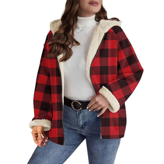 Women’s Norvina Sherpa-Lined Plaid Hooded Jacket
