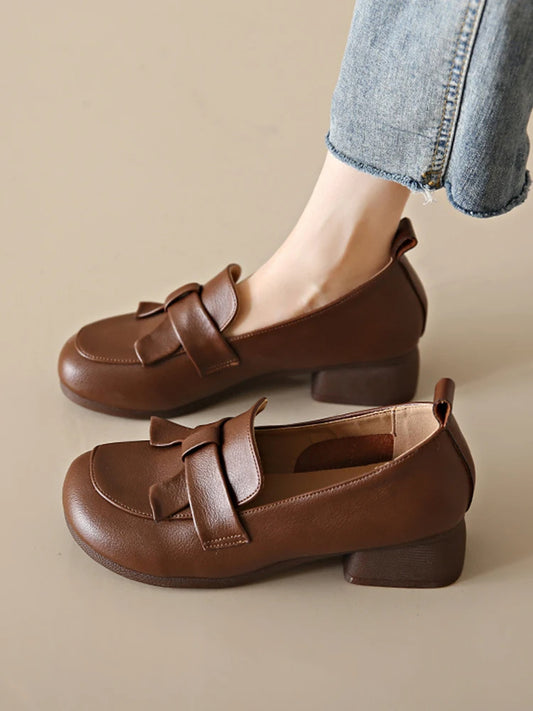 HIGH QUALITY COW LEATHER-LOOK WOMEN'S SHOES