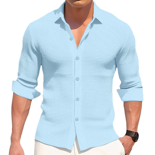 Men’s Cotton-Linen Smart Casual Shirt