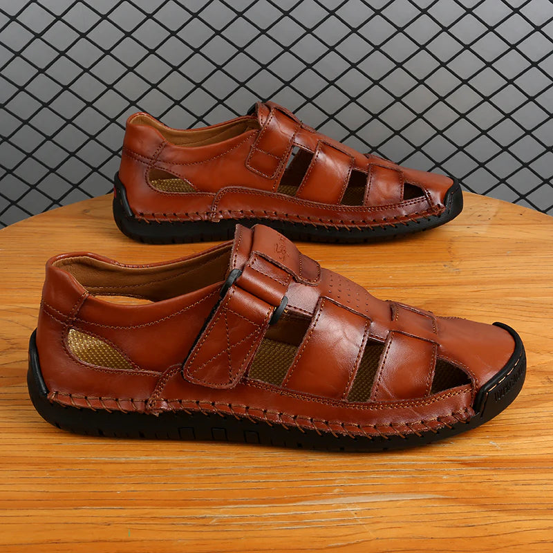 Men’s Leather-Look Summer Sandals